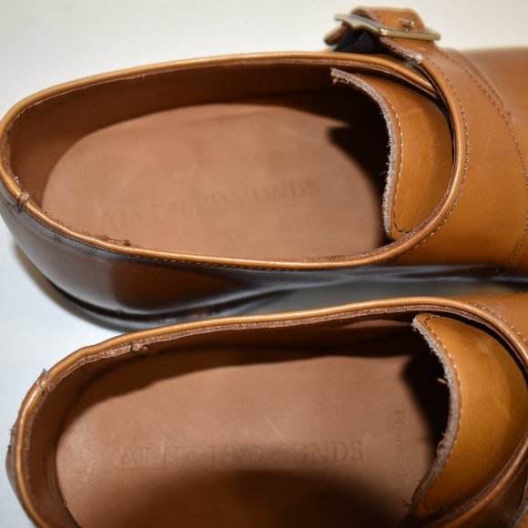 Allen Edmonds Plymouth Single Monk Strap Dress Shoe Walnut Brown Size 11 D - Picture 10 of 11